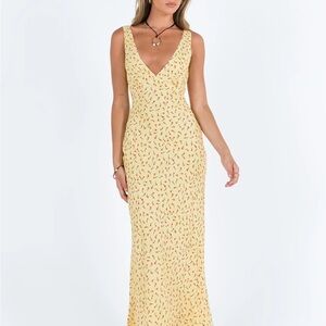 Princess Polly Yellow Floral Maxi Dress